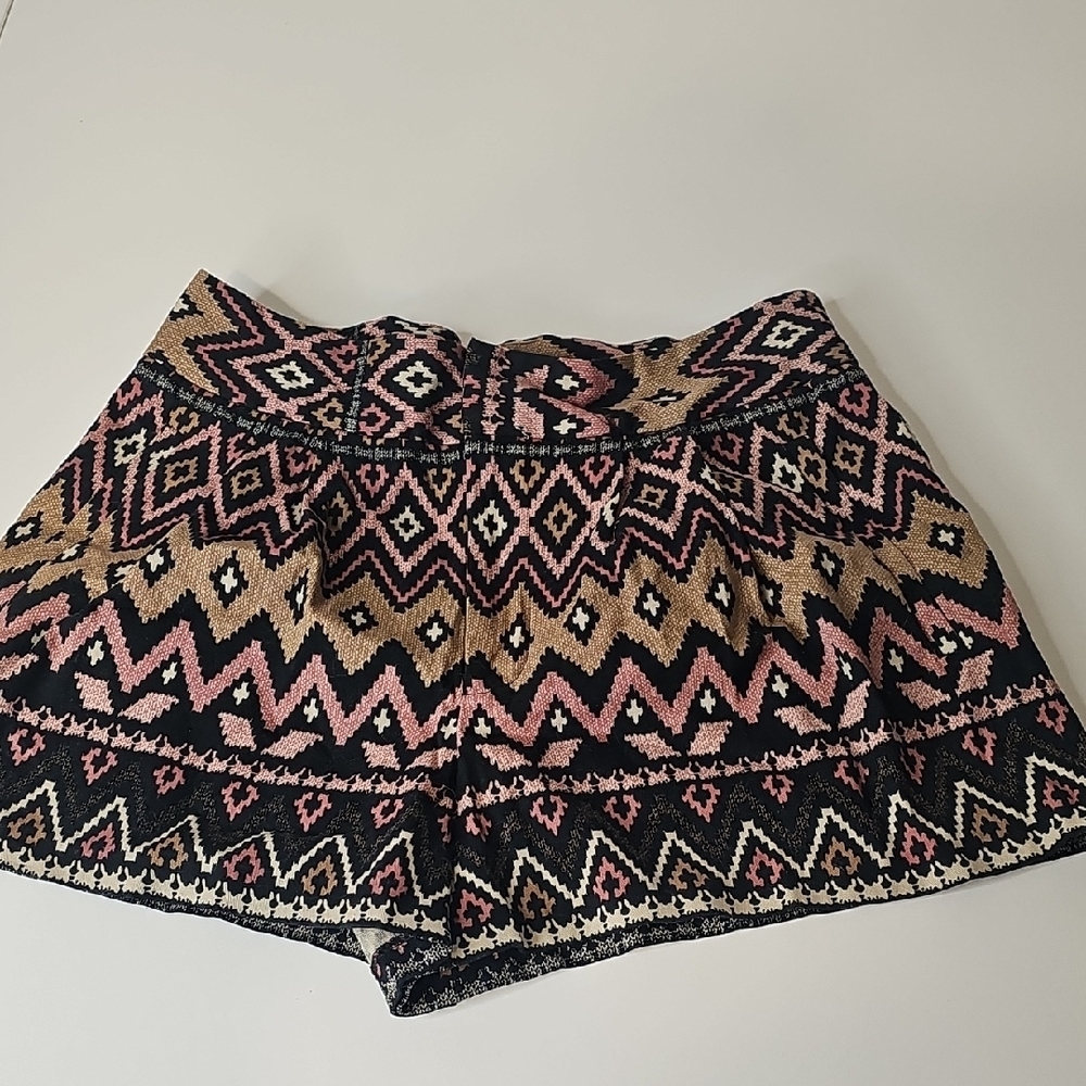 Tribal Print Shorts in Pink and Black